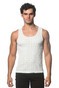 ST33LE Stretch Dash Dot Knit Tank | White ST-24207 | Front View | Mens Tank Tops | Topdrawers Clothing for Men