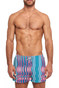 YUASA Swim Short | Bixi Wave Pink Blue YT-102-160 | Front View | Mens Swim Shorts | Topdrawers Swimwear for Men