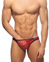 Addicted C-Through Mesh Bikini Brief | Red AD2256 | Front View | Mens Briefs | Topdrawers Underwear for Men
