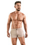 Clever Ocean Mini Swim Short | Beige 1682-02 | Front View | Mens Swim Shorts | Topdrawers Swimwear for Men
