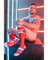 Breedwell Locker Room Socks | Red 2401-HSOCKS | Front View | Mens Long Socks | Topdrawers Apparel for Men