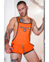 Breedwell Futura Sluterall | Neon Orange 2411-BODY | Front View | Mens Wrestling Singlets | Topdrawers Underwear for Men
