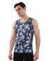 ST33LE Stretch Mesh Tank | Petrol Marine Camo ST-11124 | Side View | Mens Tank Tops | Topdrawers Clothing for Men