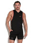 CODE 22 Training Sleeveless Hoody | Black 9936 | Front View | Mens Hoodies | Topdrawers Clothing for Men
