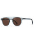 WMP Eyewear Easton Crystal Denim Blue Brown 1072-BLUBRW | Side View | Mens Sunglasses | Topdrawers Apparel for Men