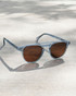 WMP Eyewear Easton Crystal Denim Blue Brown 1072-BLUBRW | Side View | Mens Sunglasses | Topdrawers Apparel for Men