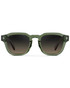 WMP Eyewear Nelson Crystal Agave Green Grey Brown Gradient 1103-GRNBRW | Front View | Mens Sunglasses | Topdrawers Apparel for Men