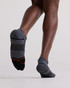 Saxx Foot Hold Midweight Low Show Socks Black/White SXAN103 | Rear View | Mens Ankle Socks | Topdrawers Apparel for Men