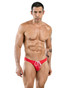 Clever Vallarta Swim Brief | Red 1840-05 | Front View | Mens Swim Briefs | Topdrawers Swimwear for Men
