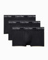 Calvin Klein 3-Pack Microfiber Stretch Low Rise Trunk Black NB4409G-UB1 | Front View | Mens Boxer Briefs | Topdrawers Underwear for Men