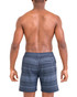 Saxx Sea To Shore 2N1 Volley Short 6 Inch Agitated Stripe Indigo 26S13B6 | Rear View | Mens Swim Shorts | Topdrawers Swimwear for Men