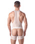 Barcode Berlin Pan Singlet White 92315 | Rear View | Mens Wrestling Singlets | Topdrawers Underwear for Men