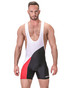 Barcode Berlin Luckenwalde Singlet White Red Black 91345 | Front View | Mens Wrestling Singlets | Topdrawers Underwear for Men