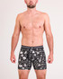 Saxx Vibe Xtra Boxer Brief Bun Appetit Black SXVX24F | Front View | Mens Boxer Briefs | Topdrawers Underwear for Men