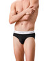 Calvin Klein 3-Pack Icon Cotton Stretch Hip Brief Black NB4388G-UB1 | Front View | Mens Briefs | Topdrawers Underwear for Men