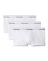 Calvin Klein 3-Pack Icon Cotton Stretch Low Rise Trunk White NB4389G-100 | Front View | Mens Boxer Briefs | Topdrawers Underwear for Men