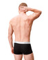 Calvin Klein 3-Pack Icon Cotton Stretch Low Rise Trunk Black NB4389G-UB1 | Rear View | Mens Boxer Briefs | Topdrawers Underwear for Men