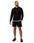 Fabletics The Cloud Jersey Hoodie | Black FLAP-MT0050 | Front View | Mens Hoodies | Topdrawers Clothing for Men