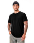 Fabletics The 24-7 Tee Curved Hem | Black FLAP-MT0115 | Front View | Mens T-Shirts | Topdrawers Clothing for Men