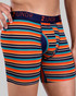 2UNDR Swing Shift Boxer Brief Beach Stripe 2U26BB | Front View | Mens Boxer Briefs | Topdrawers Underwear for Men