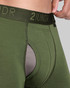 2UNDR Swing Shift Trunk Army Green 2U01TR | Front View | Mens Boxer Briefs | Topdrawers Underwear for Men