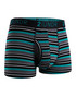 2UNDR Swing Shift Trunk Teal Stripe 2U01TR | Front View | Mens Boxer Briefs | Topdrawers Underwear for Men