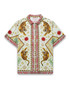 Kuwalla Tee Beach Shirt Tiger Cream UKUL-0126-SS008B | Front View | Mens Short Sleeve Shirts | Topdrawers Clothing for Men