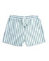 Champlain Day Shorts Striped White Green CHP-012-SS26010-04 | Front View | Mens Shorts | Topdrawers Clothing for Men