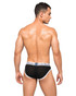 Private Structure Classic Mid Waist Mini Brief | Cosmo Black SCUS4529 | Rear View | Mens Briefs | Topdrawers Underwear for Men