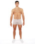 ST33LE Stretch Knit Jeans Shorts 3 Inch Burnt Biscuit ST-1975-14 | Front View | Mens Shorts | Topdrawers Clothing for Men