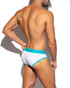 ES Collection Turquoise Band Brief | White UN2147-1 | Rear View | Mens Briefs | Topdrawers Underwear for Men