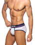 Addicted Cotton Brief | White AD2290P-1 | Side View | Mens Briefs | Topdrawers Underwear for Men