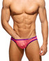 Addicted Fever Mesh Bikini Brief | Neon Pink AD1332 | Front View | Mens Briefs | Topdrawers Underwear for Men