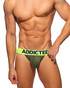 Addicted Flame Jockstrap | Khaki AD2278 | Front View | Mens Jockstraps | Topdrawers Underwear for Men