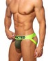 Addicted Flame Jockstrap | Khaki AD2278 | Side View | Mens Jockstraps | Topdrawers Underwear for Men