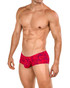 Clever Helion Latin Boxer Red 26026 | Side View | Mens Boxer Briefs | Topdrawers Underwear for Men