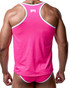 PUMP! Vice Pink Tank Top 14033 | Rear View | Mens Tank Tops | Topdrawers Clothing for Men