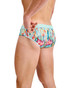 ST33LE Swim Brief Teal Multi Drips ST-8015-33 | Rear View | Mens Swim Briefs | Topdrawers Swimwear for Men