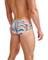 ST33LE Swim Brief Teal Multi Swirls ST-8015-35 | Rear View | Mens Swim Briefs | Topdrawers Swimwear for Men