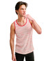 ST33LE Space Dye Textured Stretch Mesh Tank Poppy ST-11142 | Front View | Mens Tank Tops | Topdrawers Clothing for Men