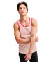 ST33LE Space Dye Textured Stretch Mesh Tank Poppy ST-11142 | Front View | Mens Tank Tops | Topdrawers Clothing for Men