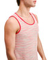 ST33LE Space Dye Textured Stretch Mesh Tank Poppy ST-11142 | Side View | Mens Tank Tops | Topdrawers Clothing for Men