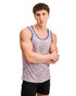 ST33LE Space Dye Textured Stretch Mesh Tank Purple ST-11142 | Front View | Mens Tank Tops | Topdrawers Clothing for Men
