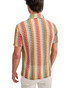 ST33LE Vertical Arrow Stripe Short Sleeve Shirt Mirage Yolk ST-24072 | Rear View | Mens Short Sleeve Shirts | Topdrawers Clothing for Men