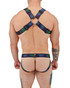 Breedwell Afterhours Bulldog Harness Chill Pill 2601-BDHARNESS-AH | Rear View | Mens Fetish Elastic Harnesses | Topdrawers Underwear for Men