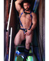 Breedwell After Dark Body Harness Blue 2601-BDHARNESS | Front View | Mens Fetish Elastic Harnesses | Topdrawers Underwear for Men