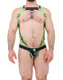 Breedwell After Dark Body Harness Neon Green 2601-BDHARNESS | Front View | Mens Fetish Elastic Harnesses | Topdrawers Underwear for Men