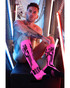 Breedwell Cyber Socks Neon Pink 2604-SOCK | Front View | Mens Long Socks | Topdrawers Apparel for Men