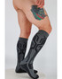 Breedwell Cyber Socks Black 2604-SOCK | Side View | Mens Long Socks | Topdrawers Apparel for Men