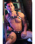 Breedwell Gagged Body Harness White 2604-BDHARNESS | Side View | Mens Fetish Elastic Harnesses | Topdrawers Underwear for Men